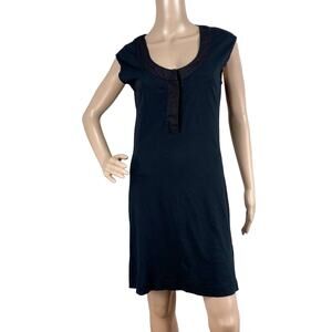 Velvet by Graham  & Spencer Black Sleeveless Scoop Neck Shirt Dress Size S